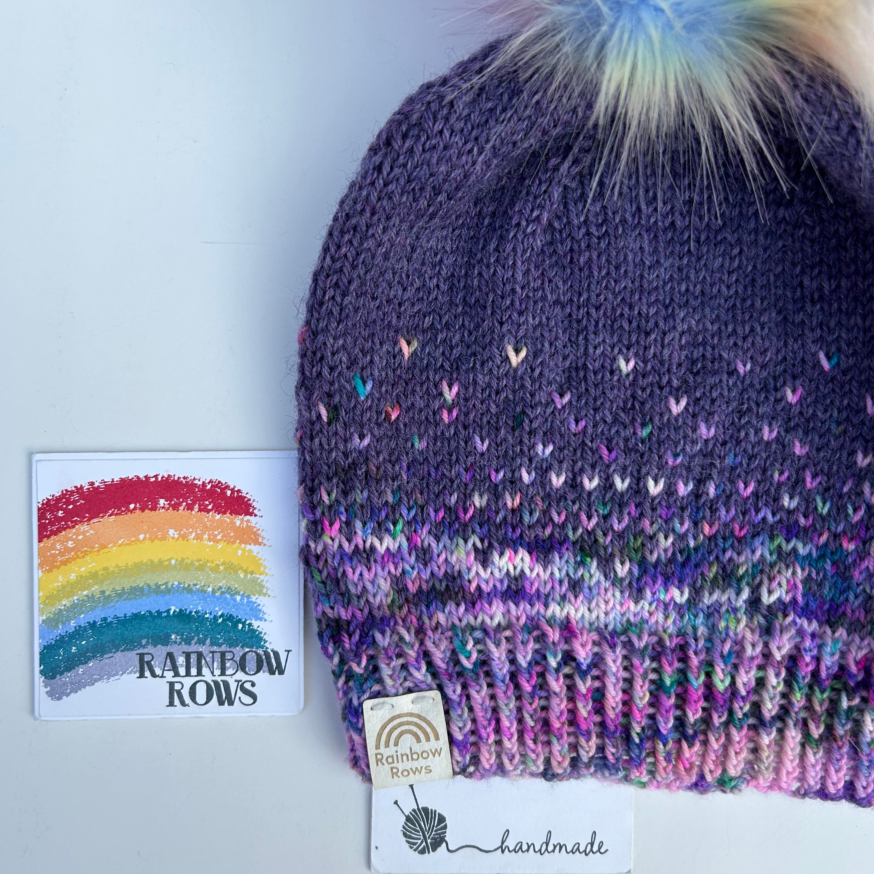 Purple and Party Speckled Colour Fade Toque - Women