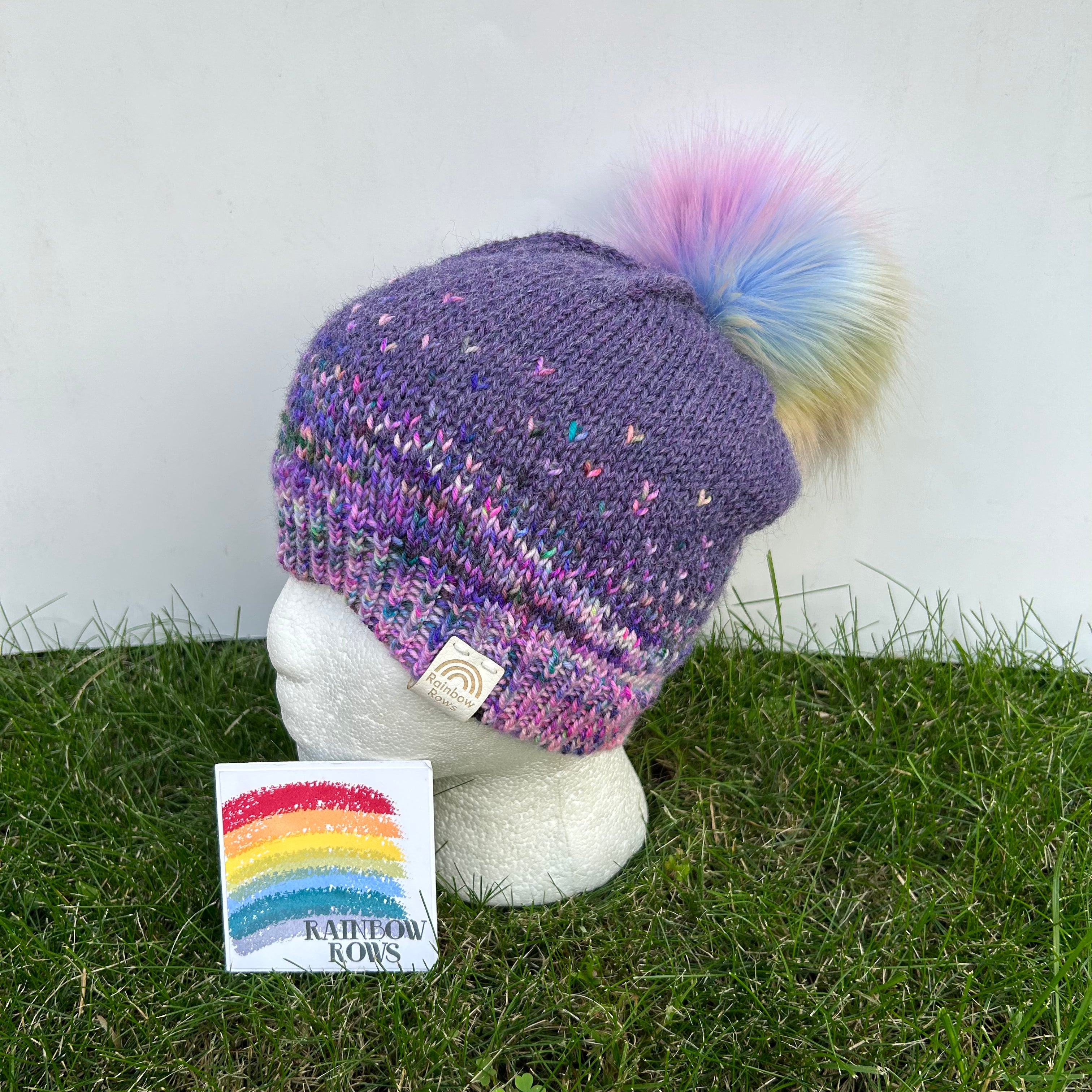 Purple and Party Speckled Colour Fade Toque - Women