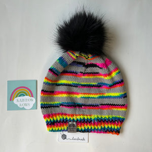 Neon Stripes Toque - Medium