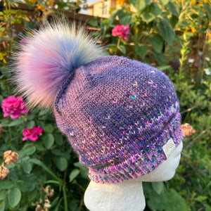 Purple and Party Speckled Colour Fade Toque - Women