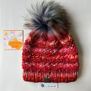 Red Sidewinder Beanie