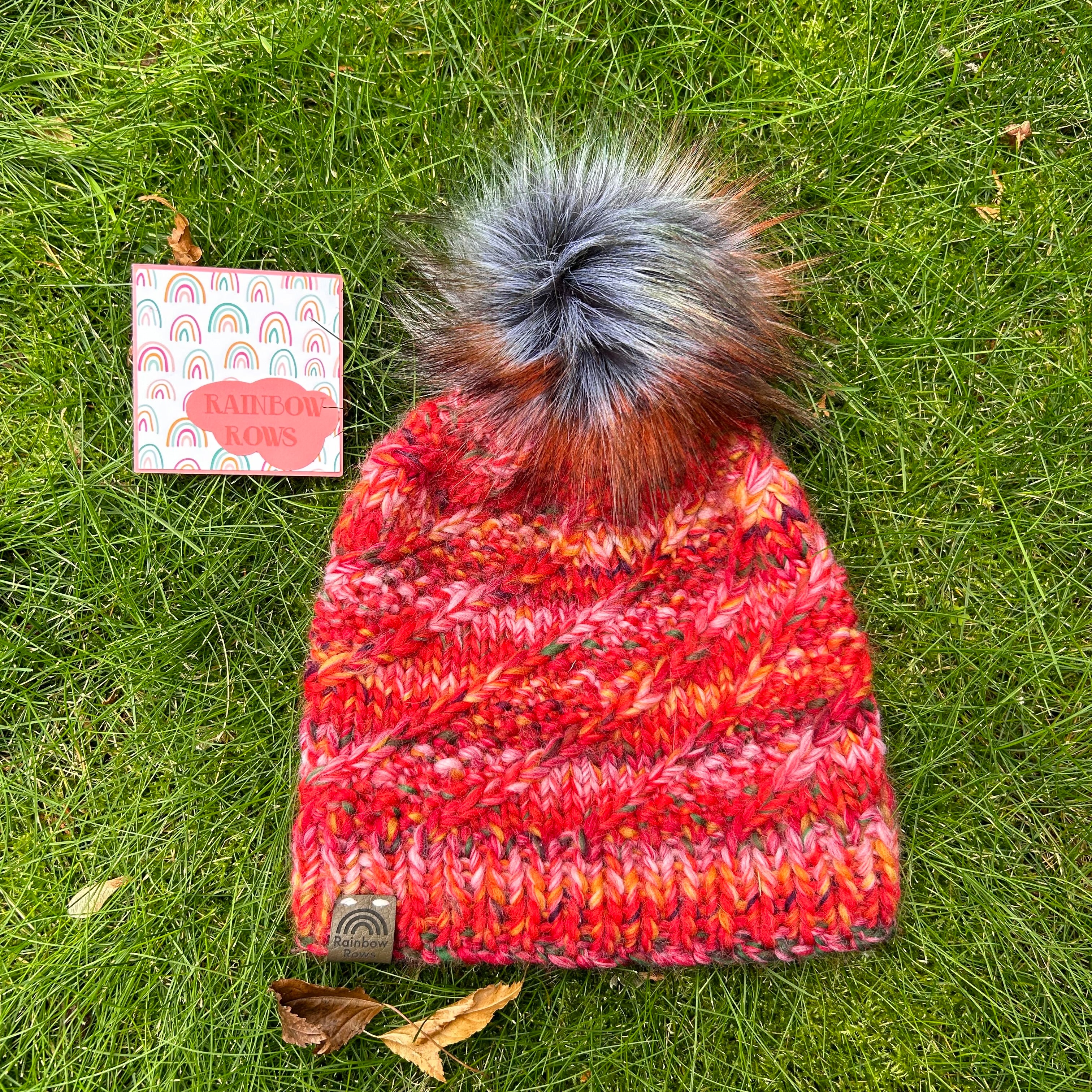 Red Sidewinder Beanie