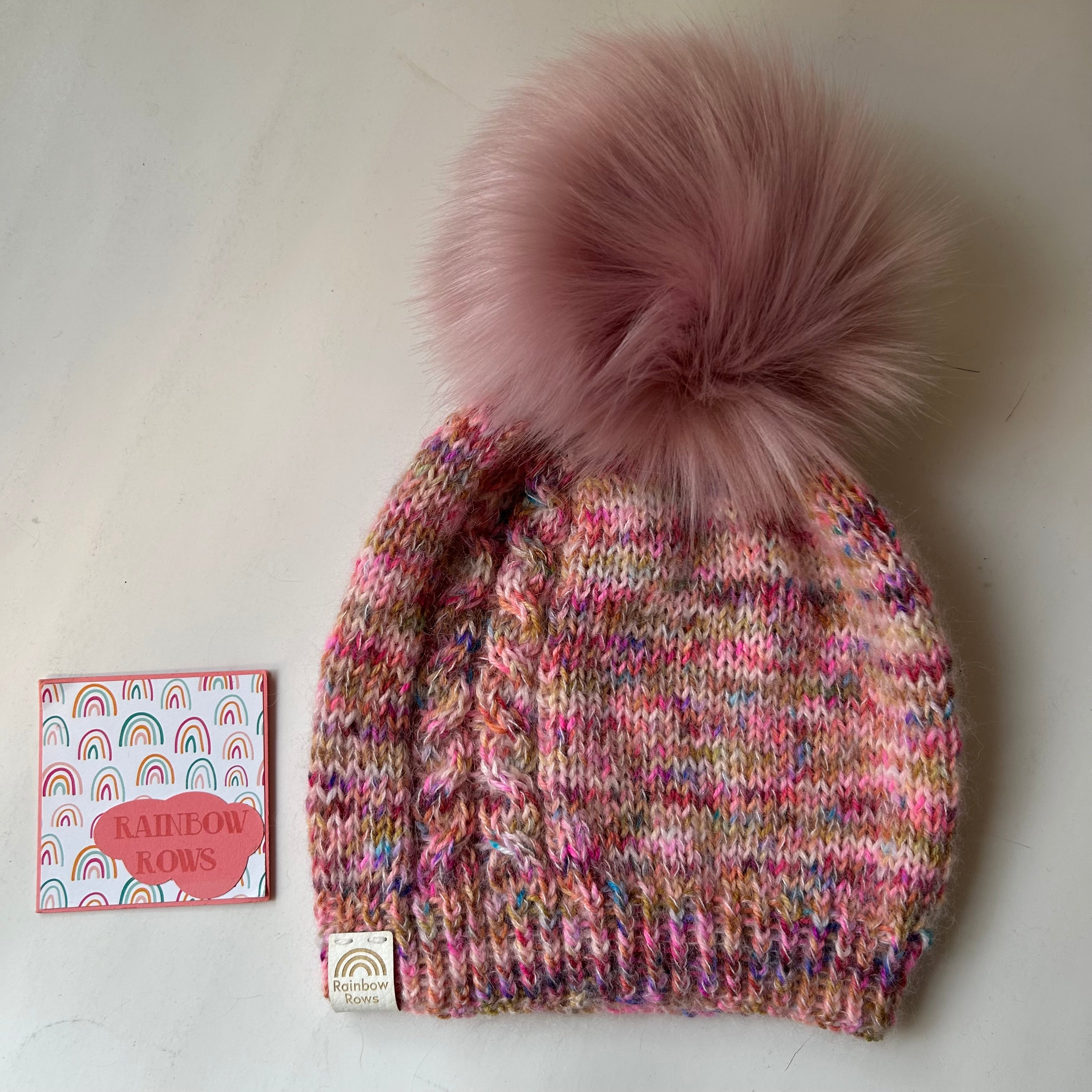 Confetti Simple Cable toque - Adult Medium