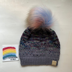Purple and Party Speckled Colour Fade Toque - Women
