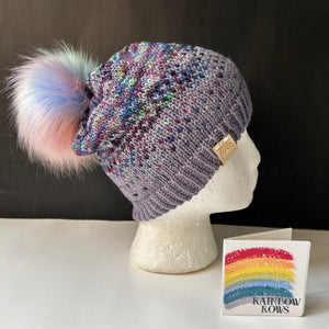 Purple and Party Speckled Colour Fade Toque - Women