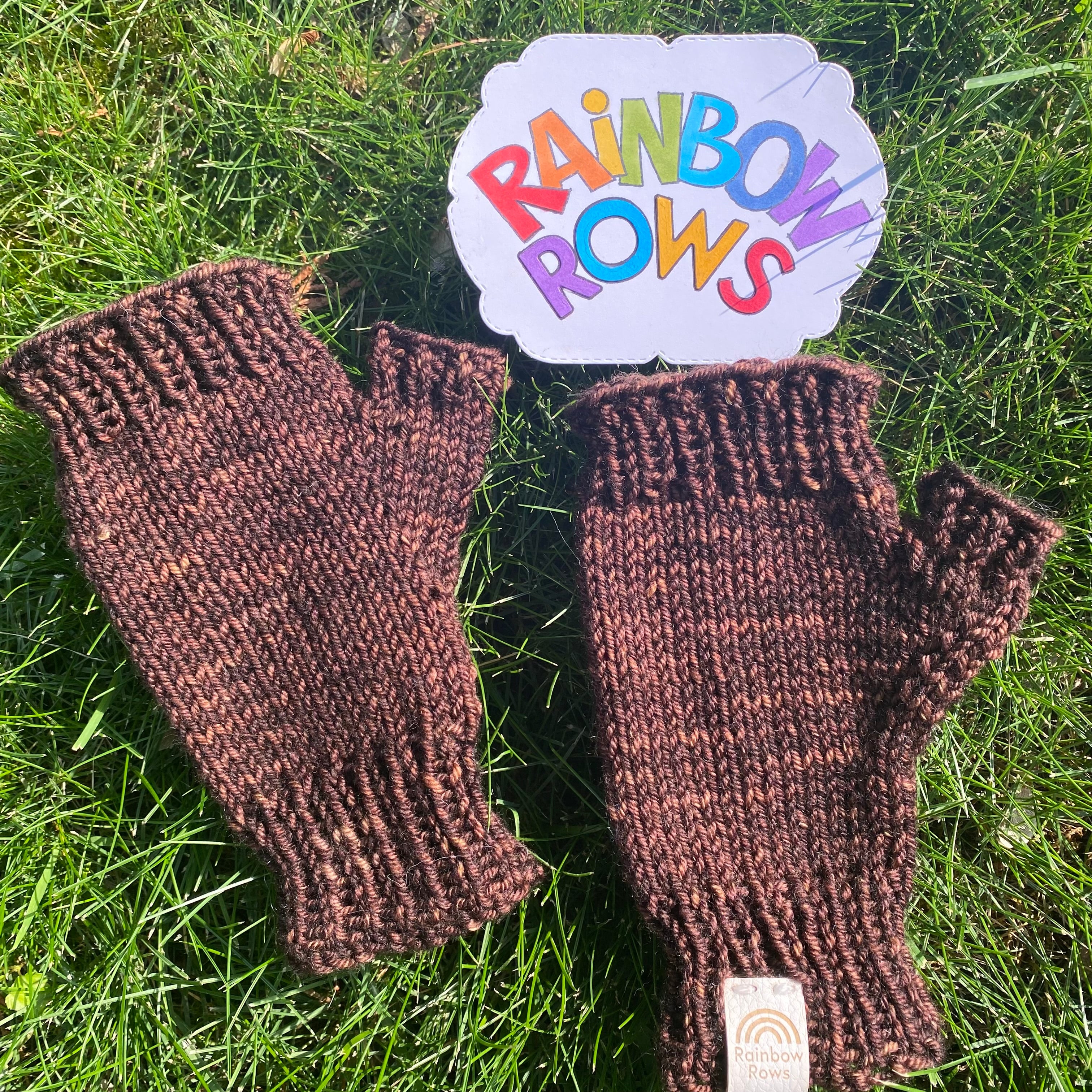Warm Brown Fingerless Gloves