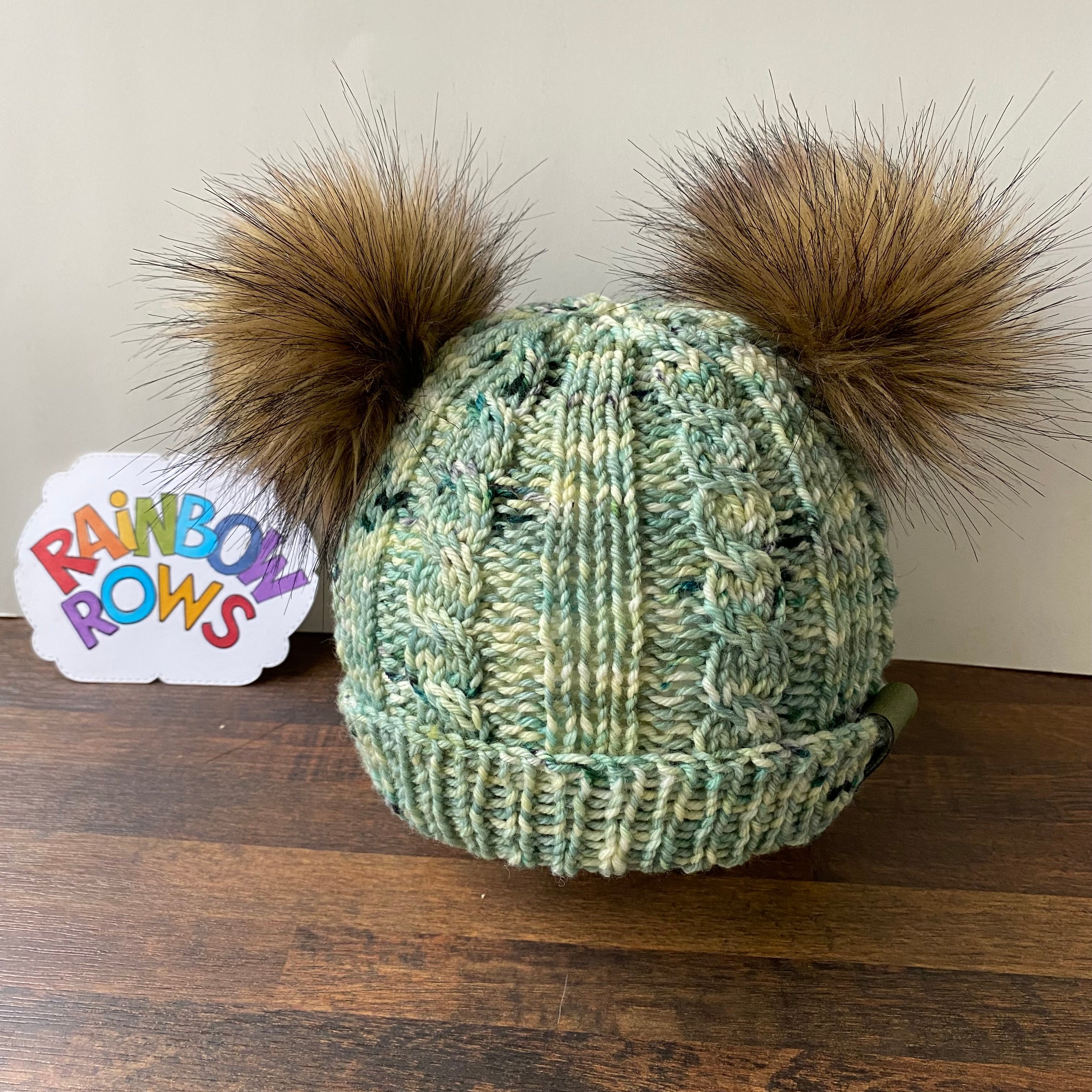 Delicate Cables Toque Pattern (4 sizes)_ Knitting Pattern Rainbow