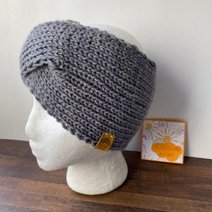 Slate Grey Hot Mess Knit Headband