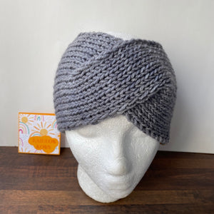 Slate Grey Hot Mess Knit Headband