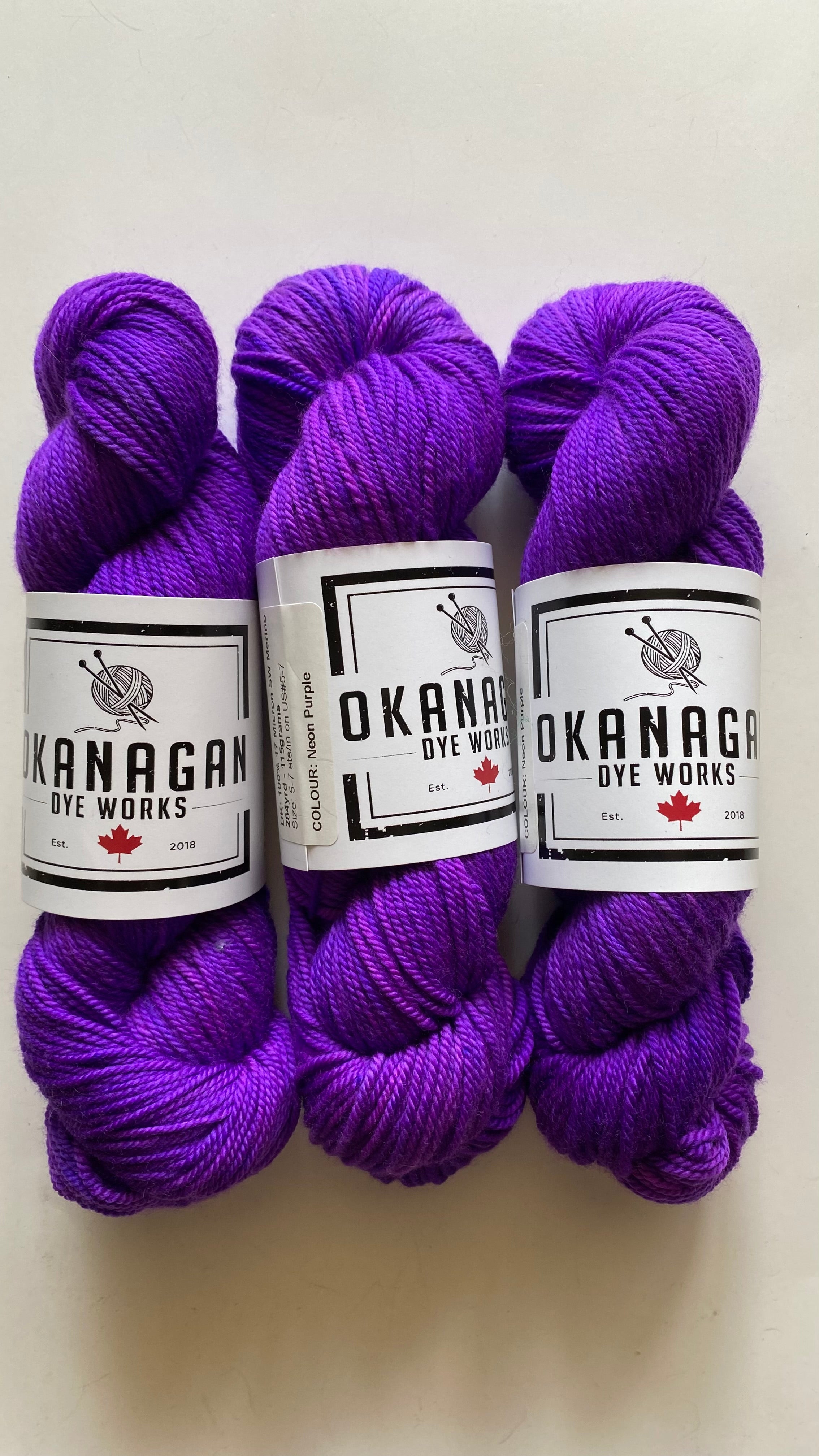 Neon Purple - DK - Okanagan Dye Works