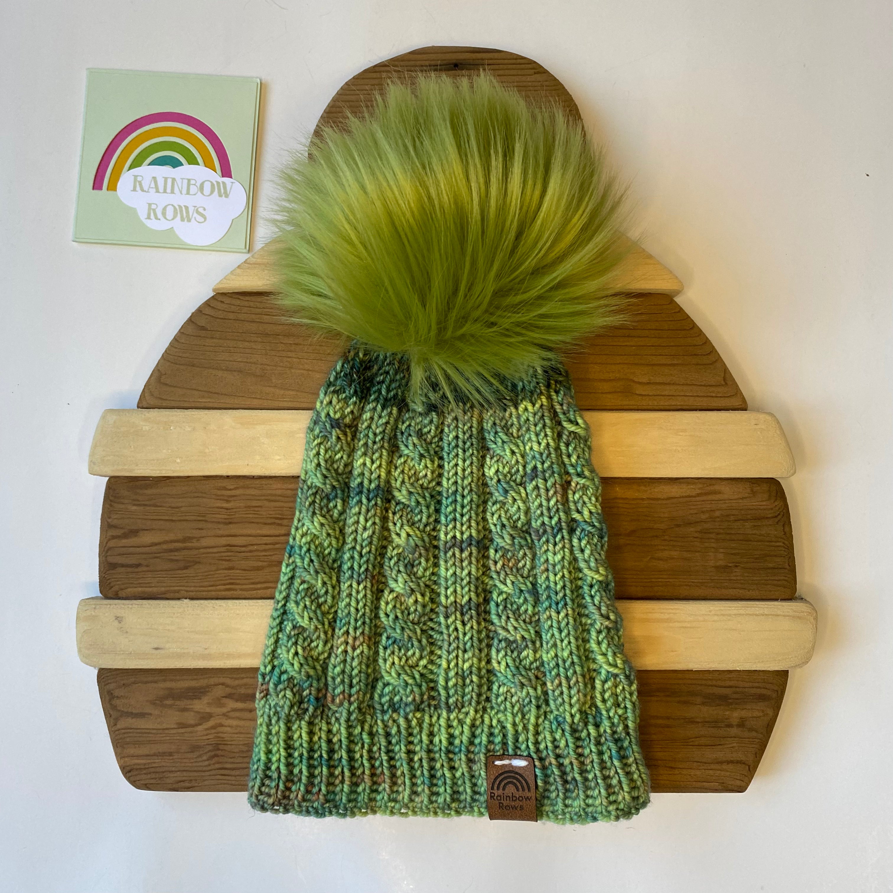 Spring Green Cable Baby Toque