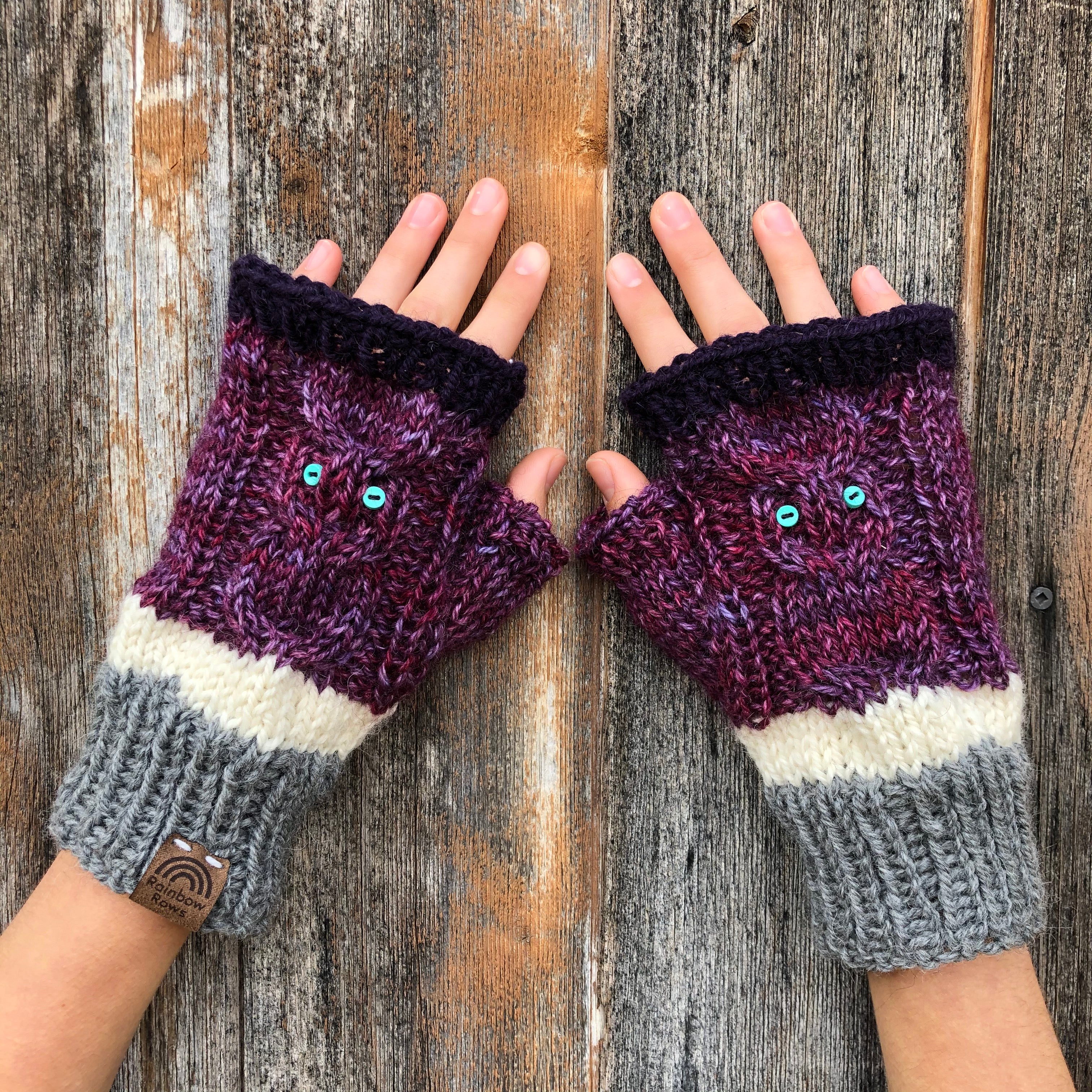 Owl Fingerless Gloves