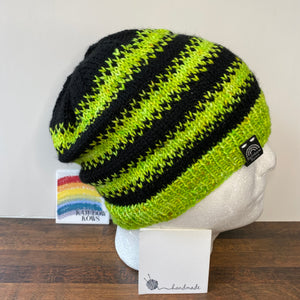 Blurred Lines_Men's Style Beanie Toque_Knitting Pattern