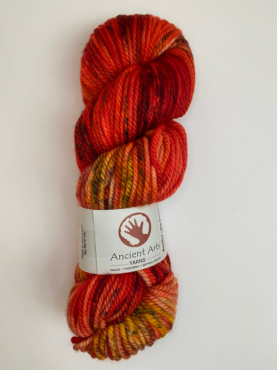 Bonfire Bulky Ancient Arts Yarns Rainbow Rows Knitting