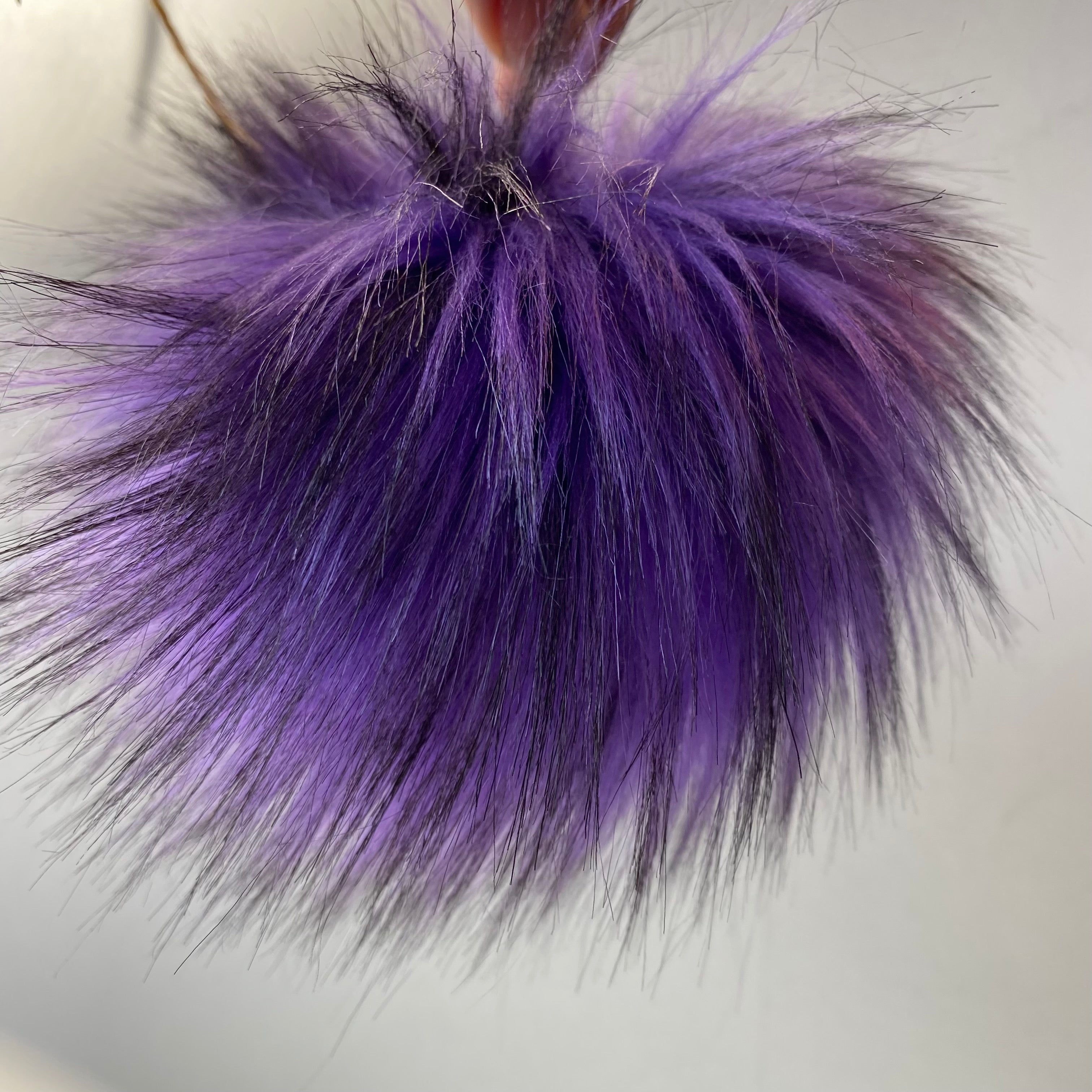 Purple Monster Faux Fur Pom Pom