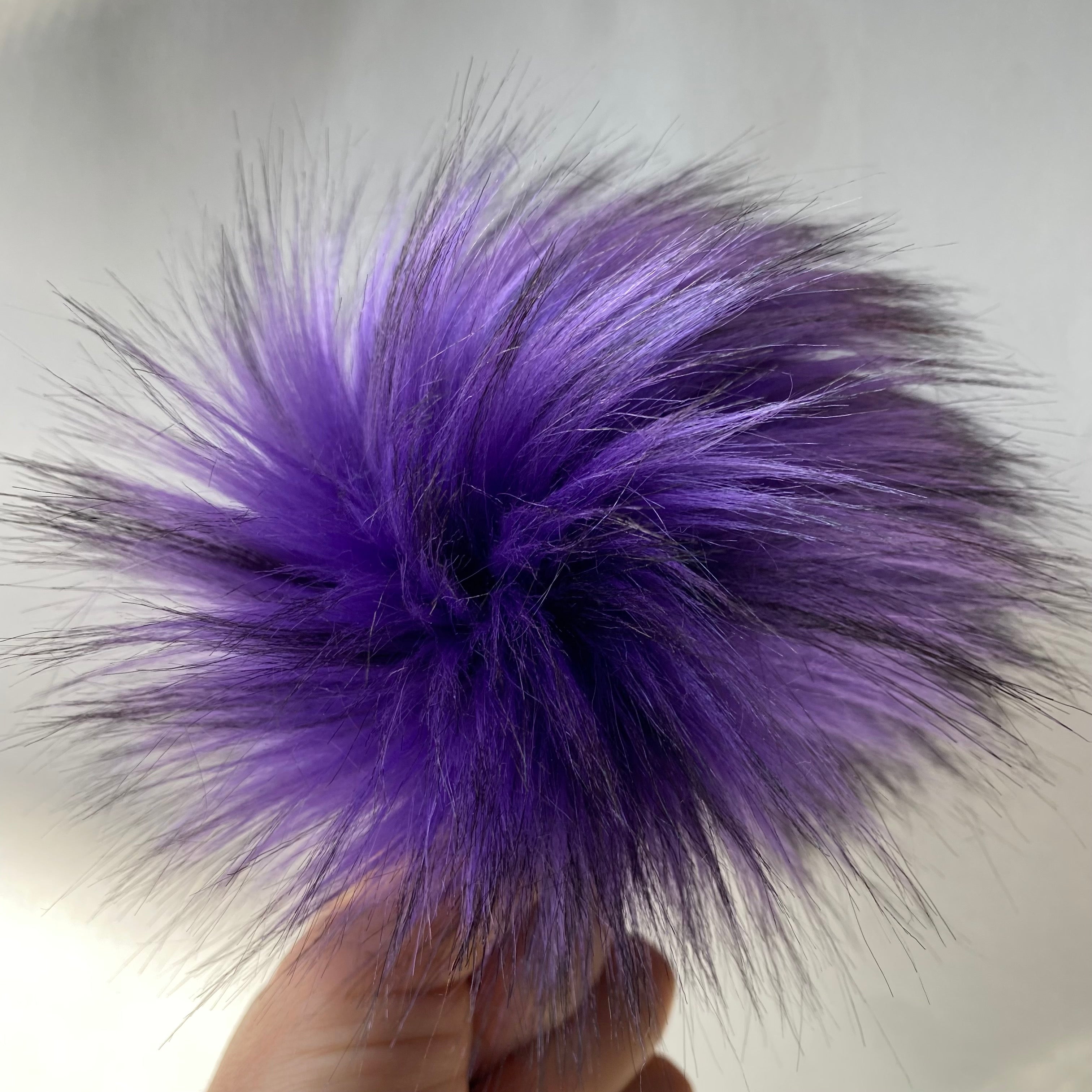 Purple Monster Faux Fur Pom Pom