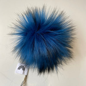 Cobalt Blue Faux Fur Pom Pom