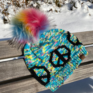 Peace Sign Toque _ Knitting Pattern