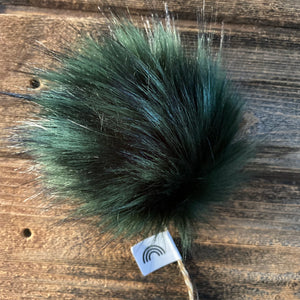 Forest Green Faux Fur Pom Pom